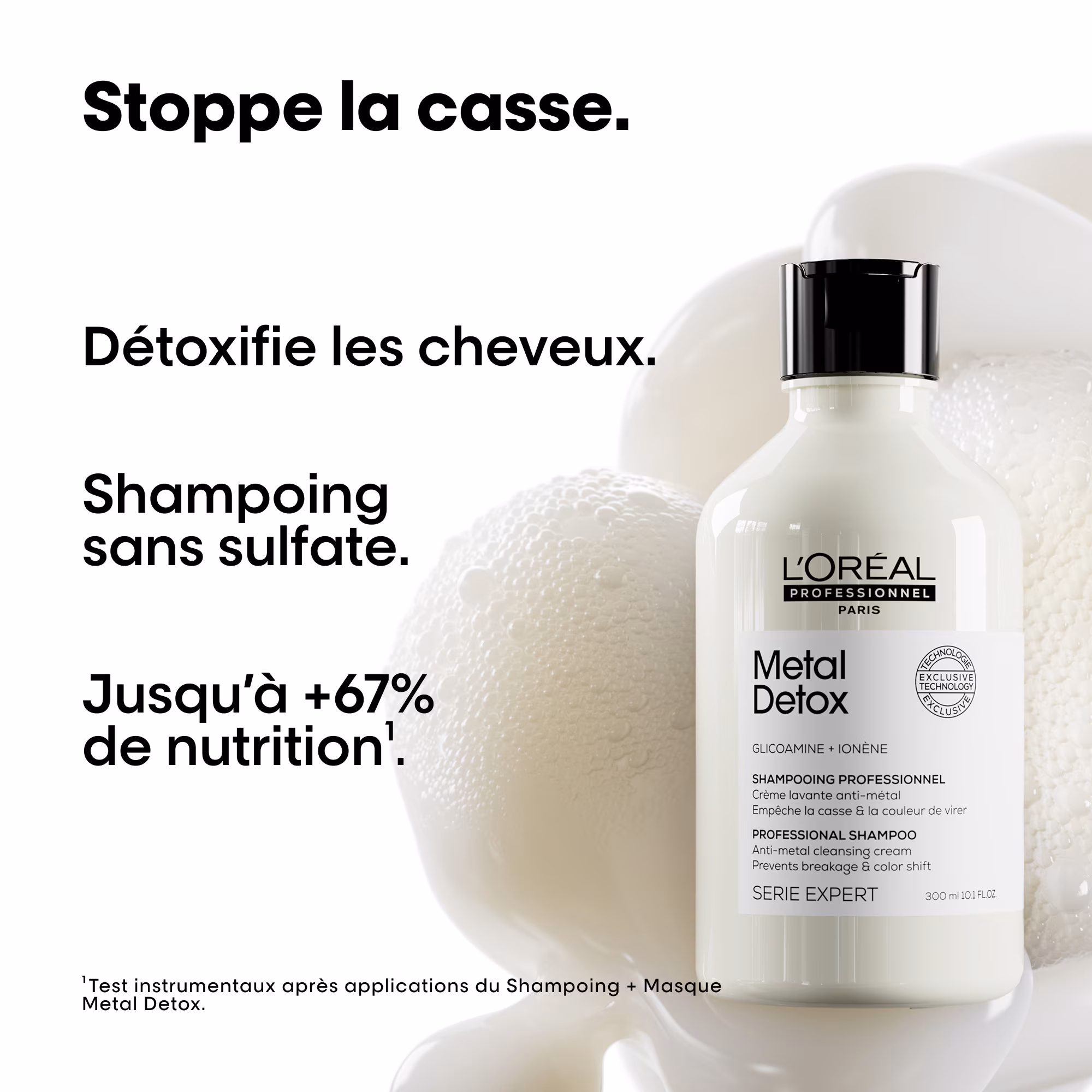 METAL DETOXShampooing professionnel crème lavante anti-métal