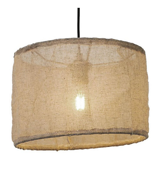 Luminaire de plafond Borneo 125cm réglable tissu beige compatible LED