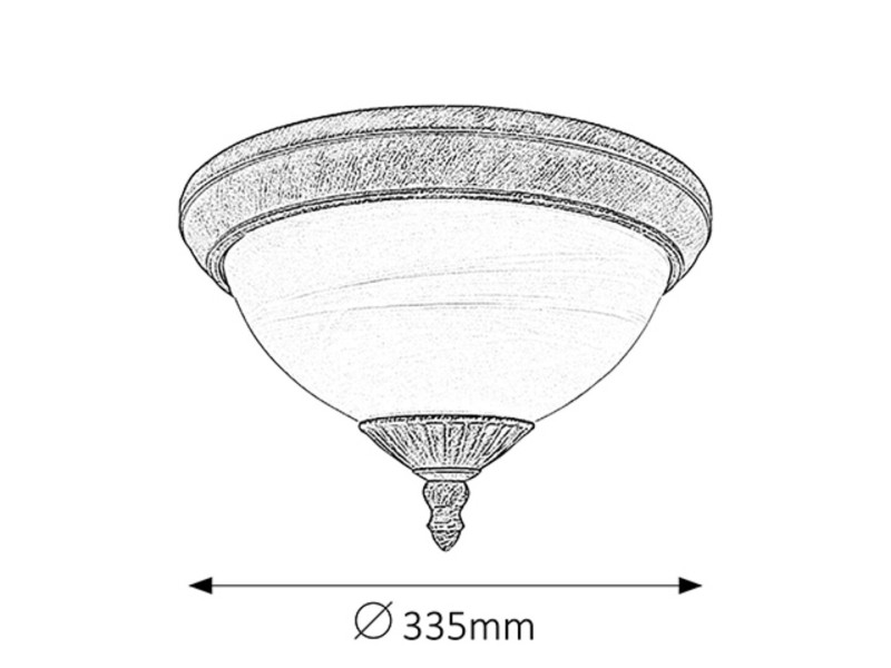 Lampa sufitowa zewnętrzna Madrid złoto antyczne 2 x E27 x 40W IP43 Rabalux