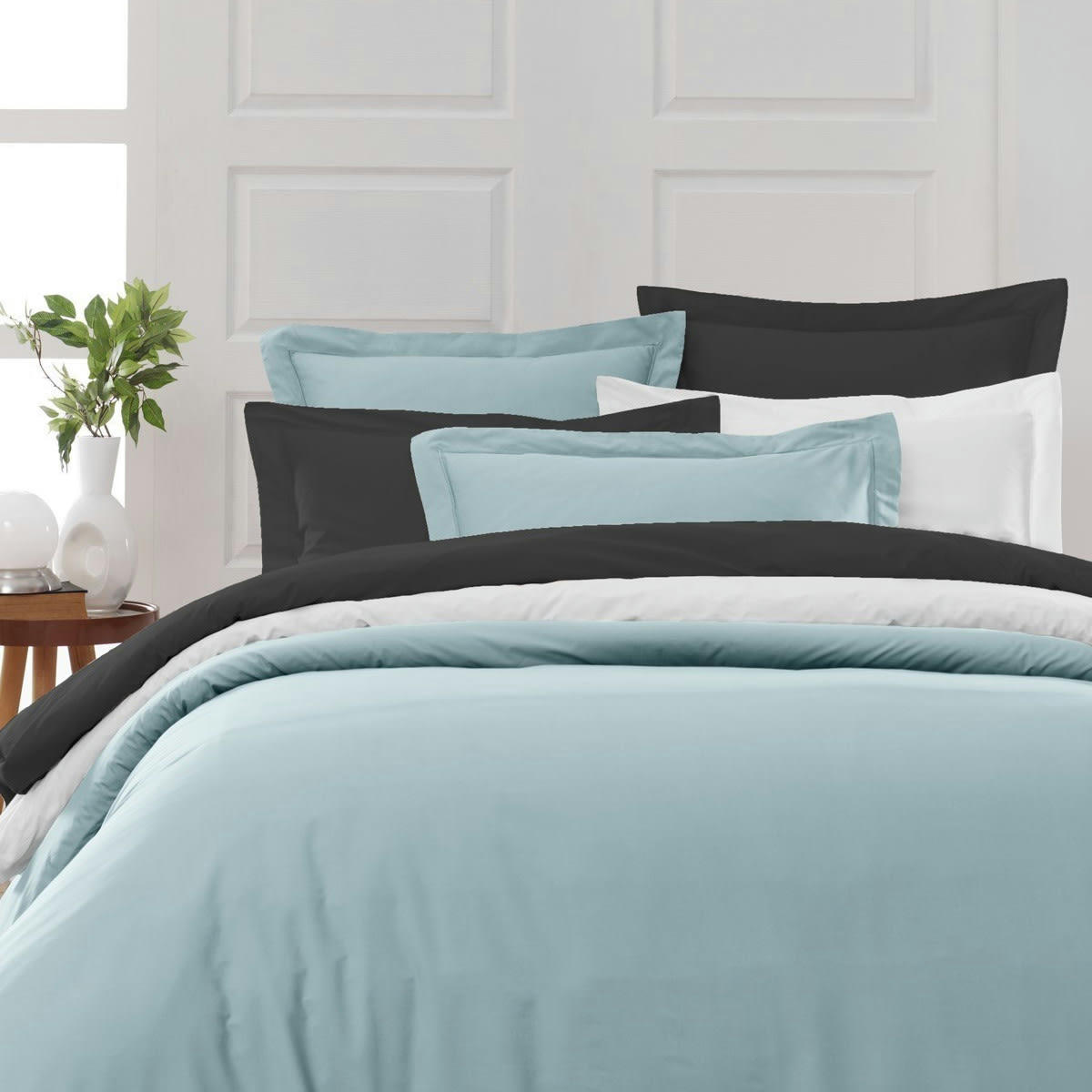 SOFT PERCALE - Drap housse en percale de coton Nuage 80x200 cm