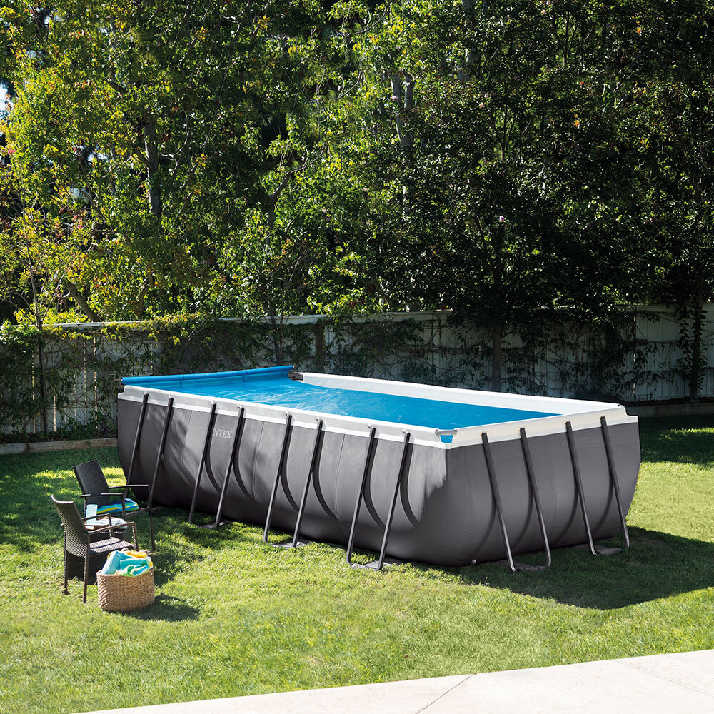 Enrouleur bâche à bulles pour piscines rectangulaires