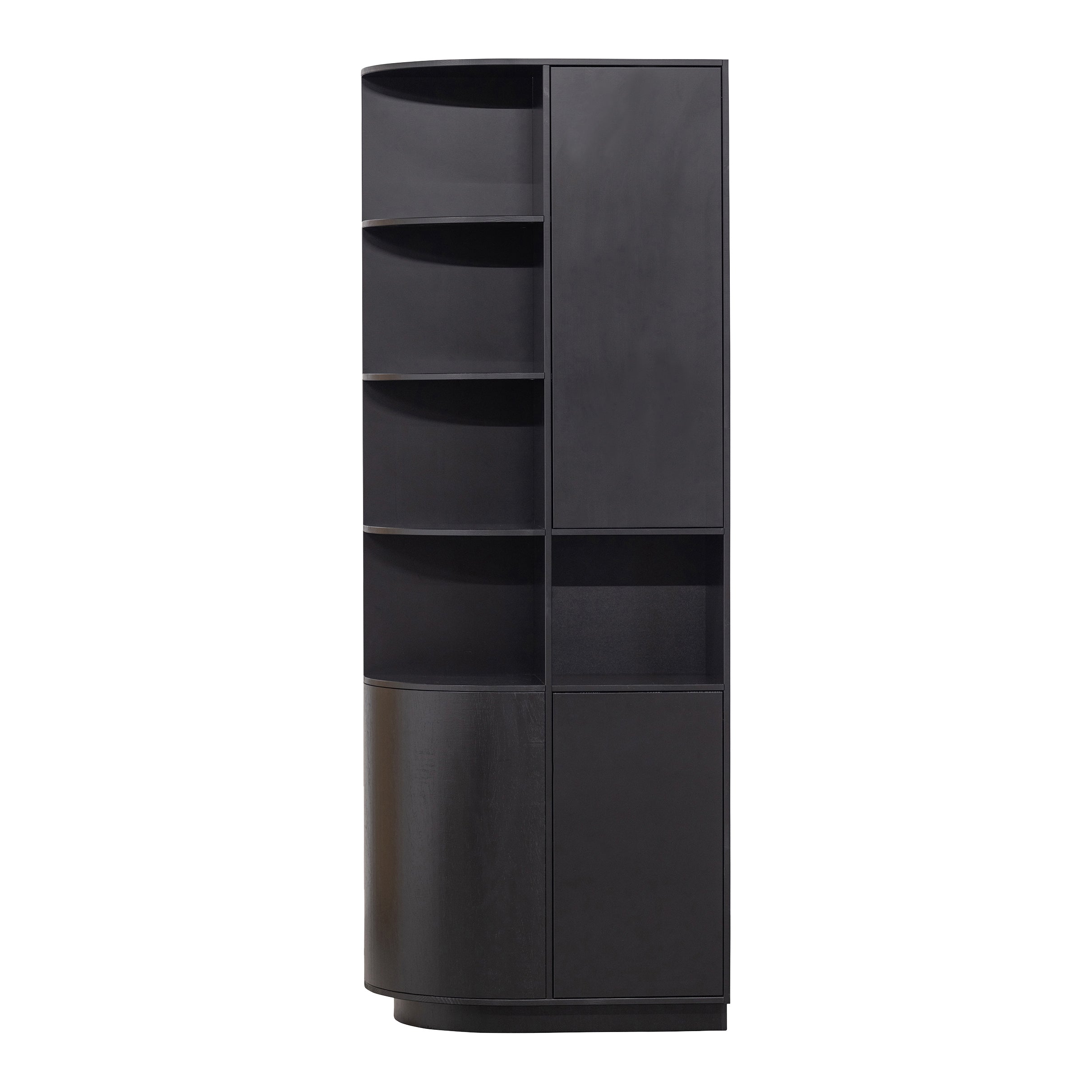 WOOOD Finca Opbergkast Rond Links - Grenenhout