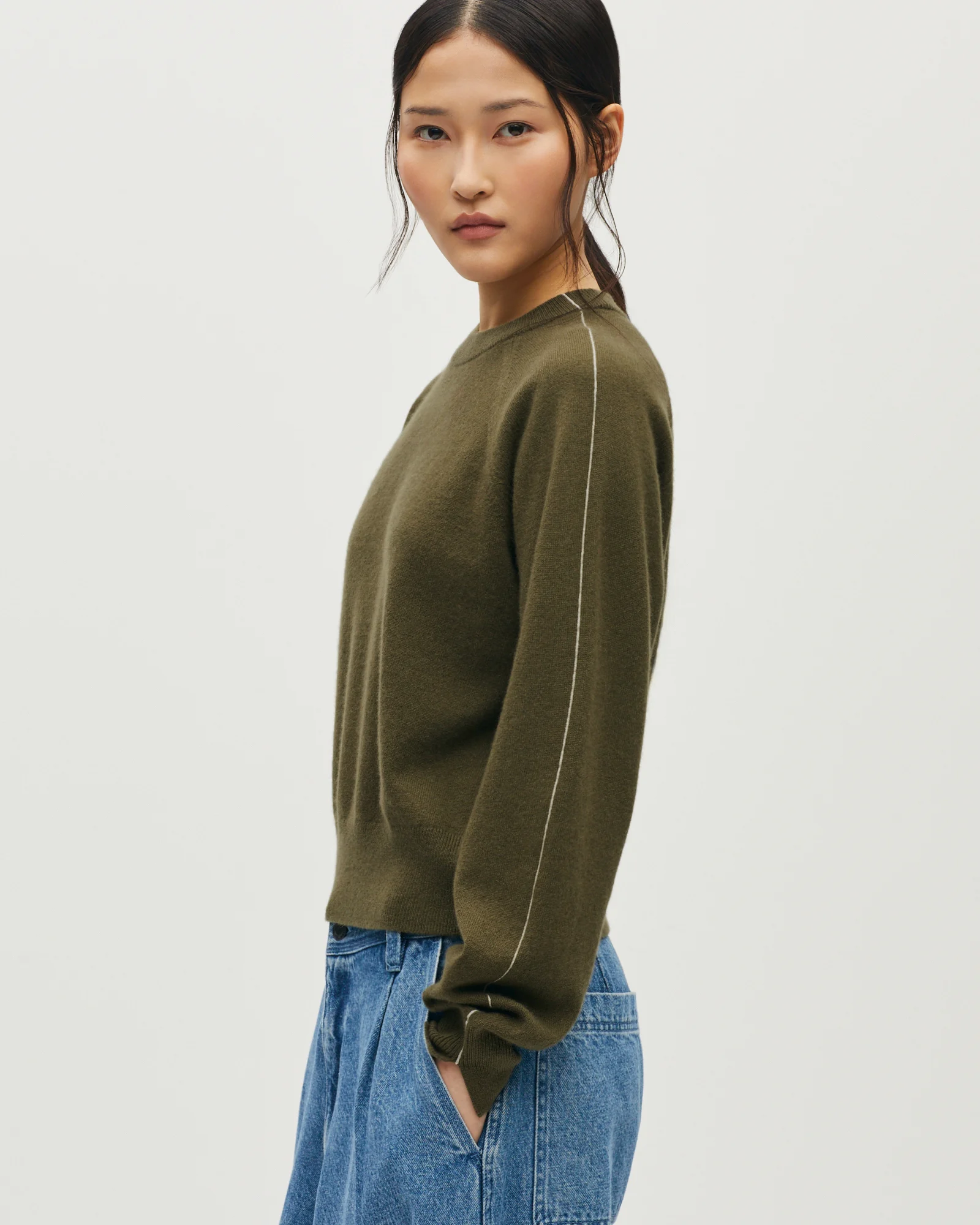 Pull col rond en cachemire