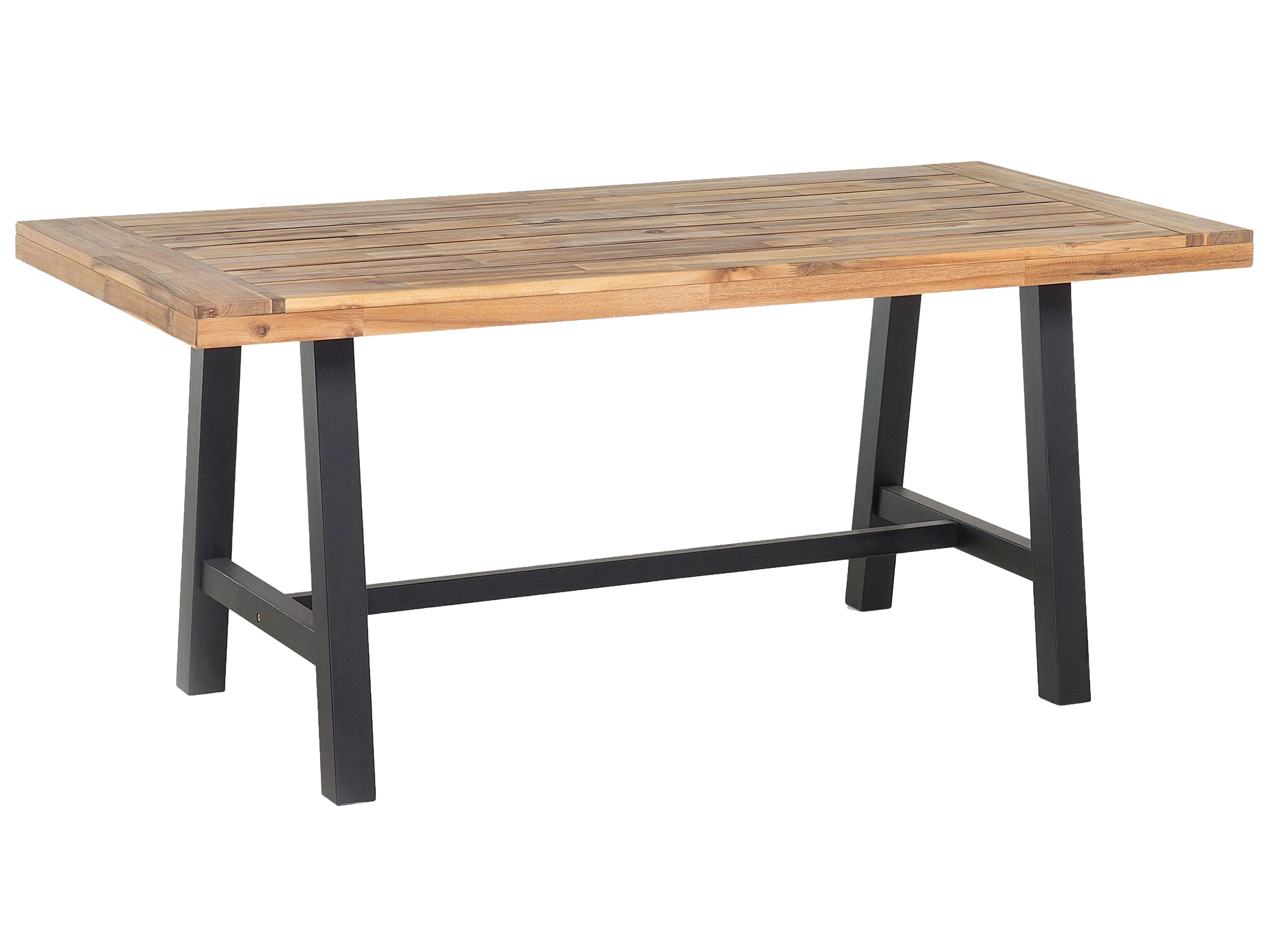 Garden Dining Set 6 Seater SCANIA Acacia Wood Black
