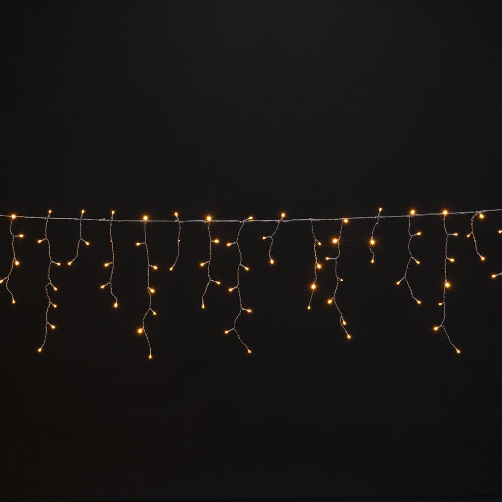 Guirlande de No&euml;l bordure de toit XXL 400LED blanc chaud L1190cm