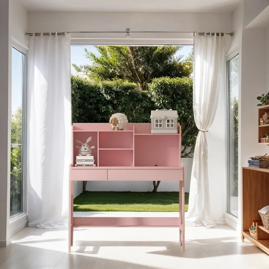 Solid Wood Children's Desk and Chair Set - White