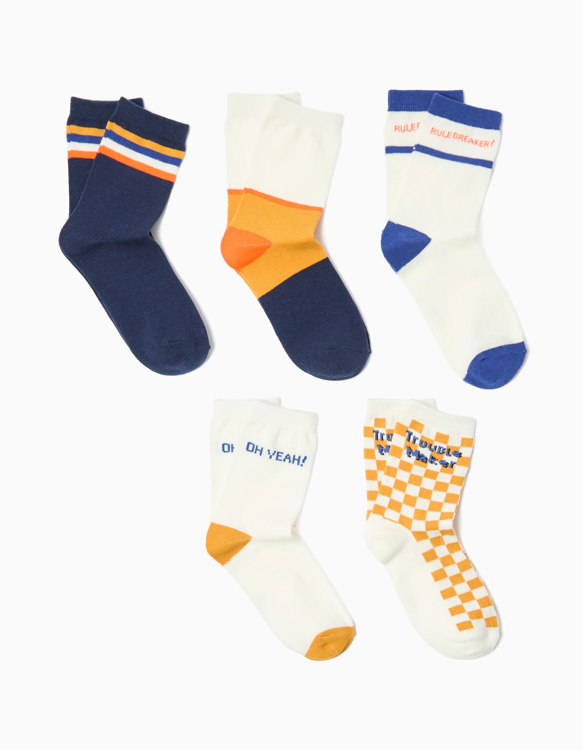 Pack 5 Pares de Meias, Menino, Multicor