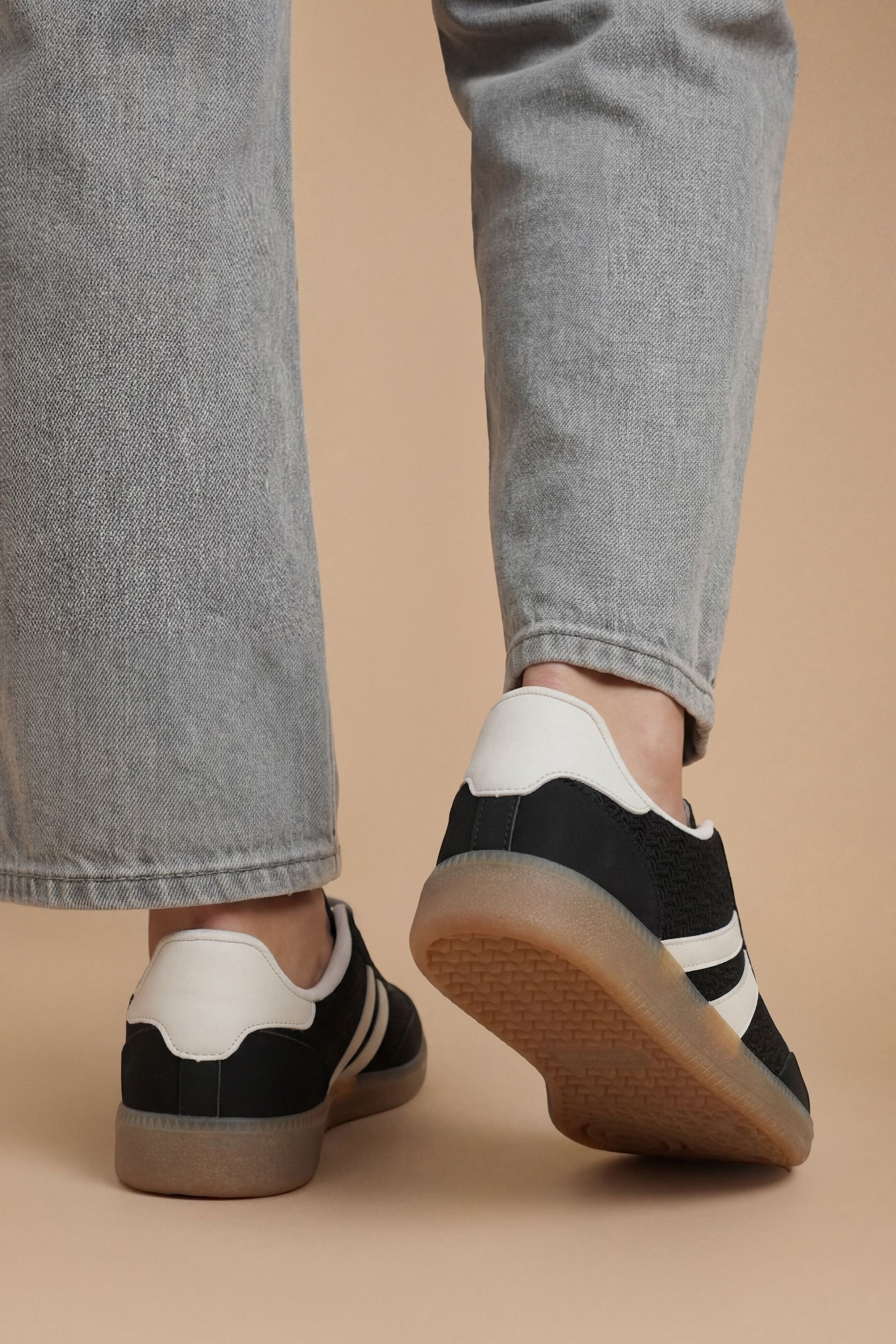 Dorothy Perkins Jackie Faux Suede Striped Lace Up Trainers