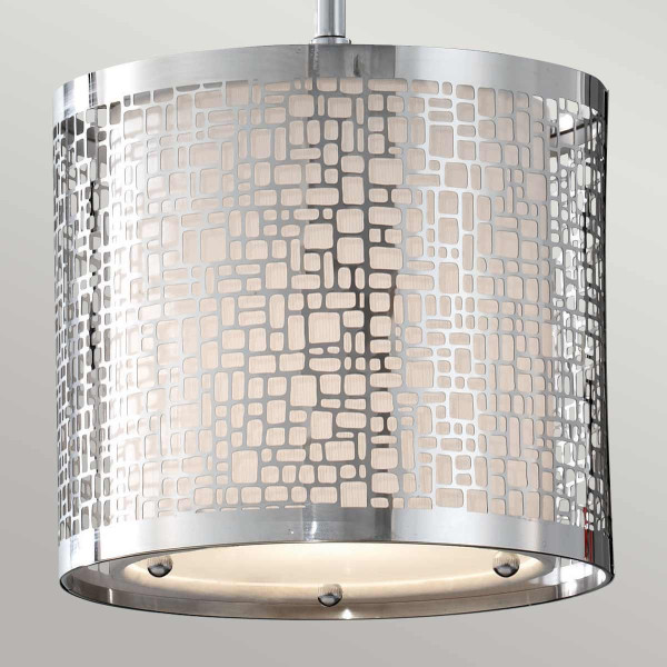 Lampa wisząca chromowana Joplin 1xE27x100W wym: 129,1x20,3x20,3 cm Feiss