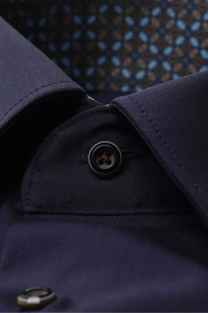 ETERNA Performance Modern Fit Hemd marine, Einfarbig