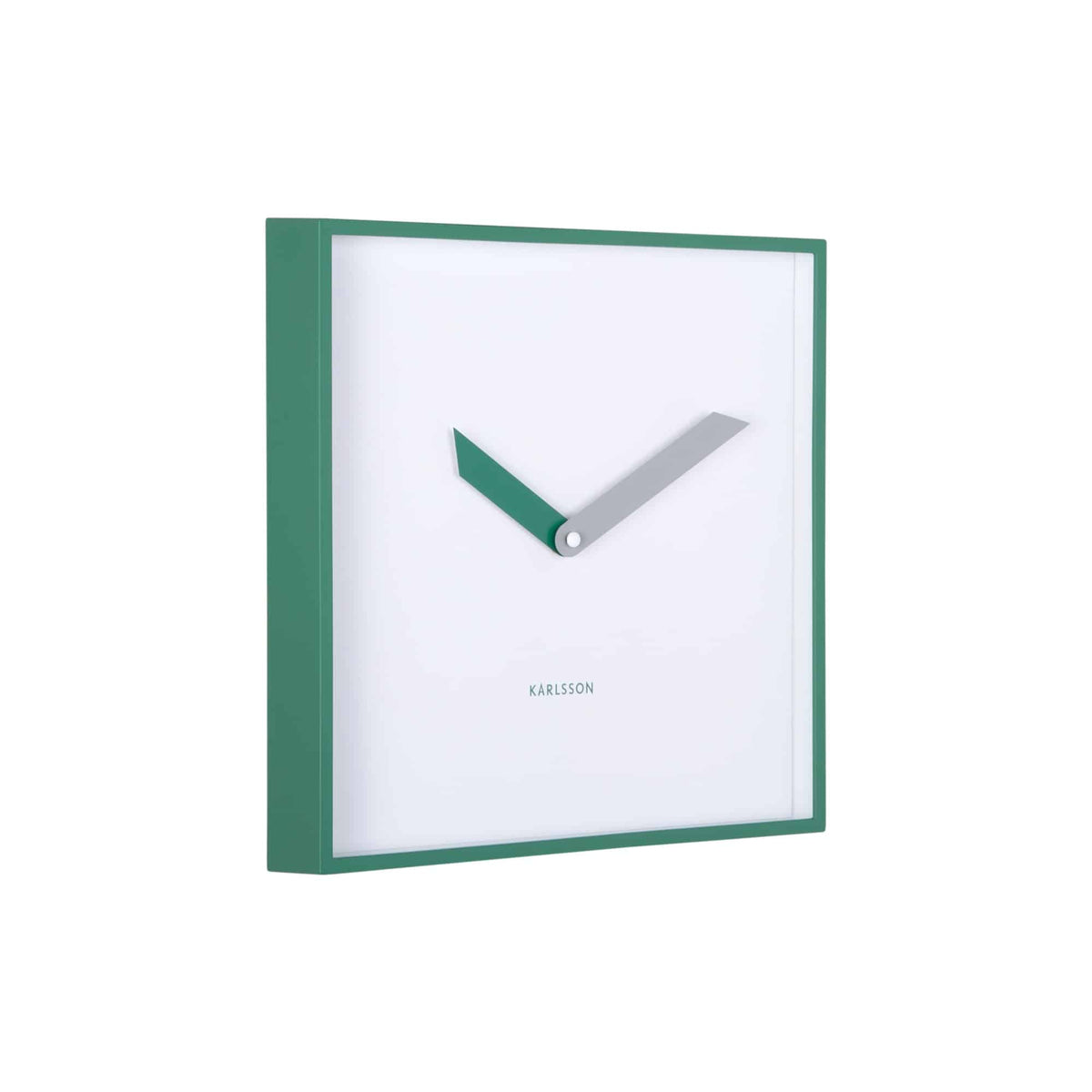 Karlsson wandklok Cool Retro Cuadrado - groen - 4.1x28.3x28.3cm
