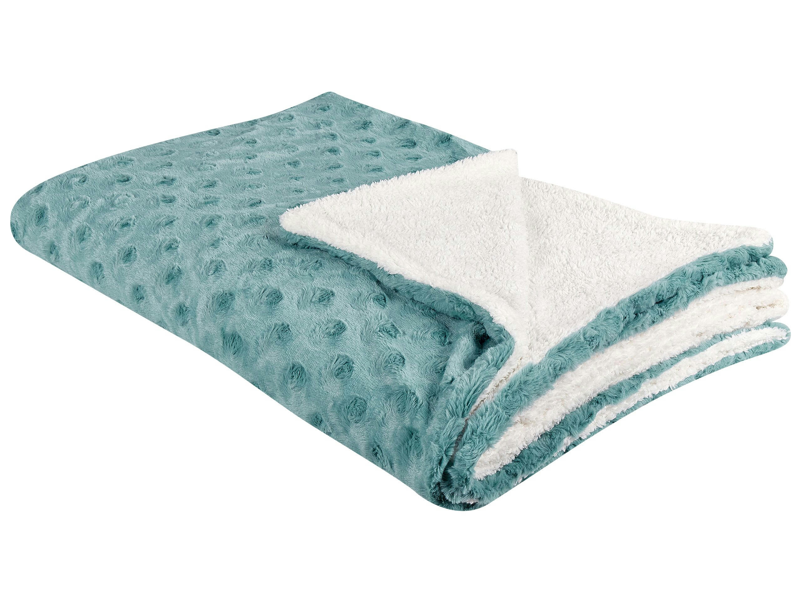 KANDILLI - Plaid en polyester vert 200x150cm