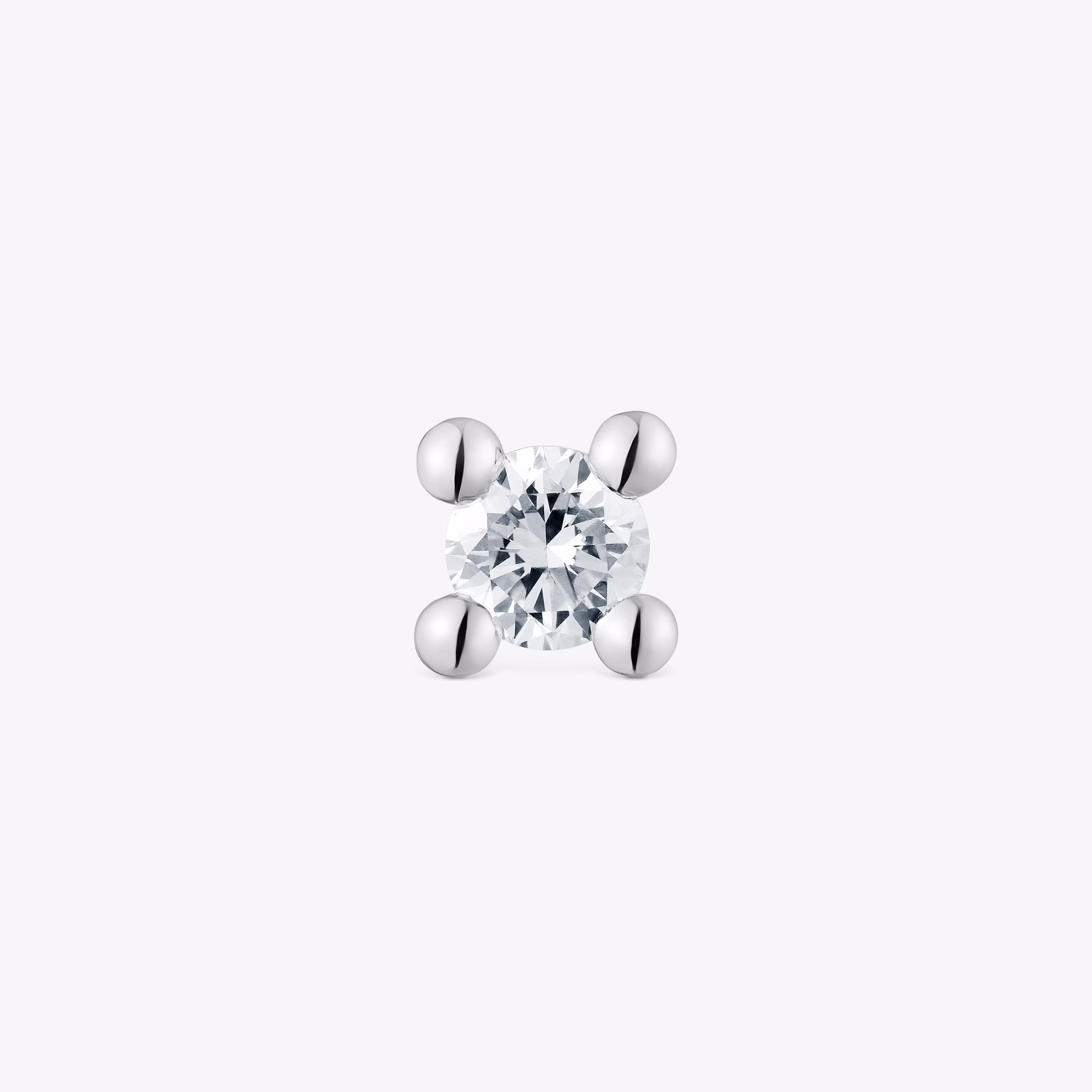 Pendiente individual de platino con diamante creado en laboratorio 0,50 ct Shine LGD
