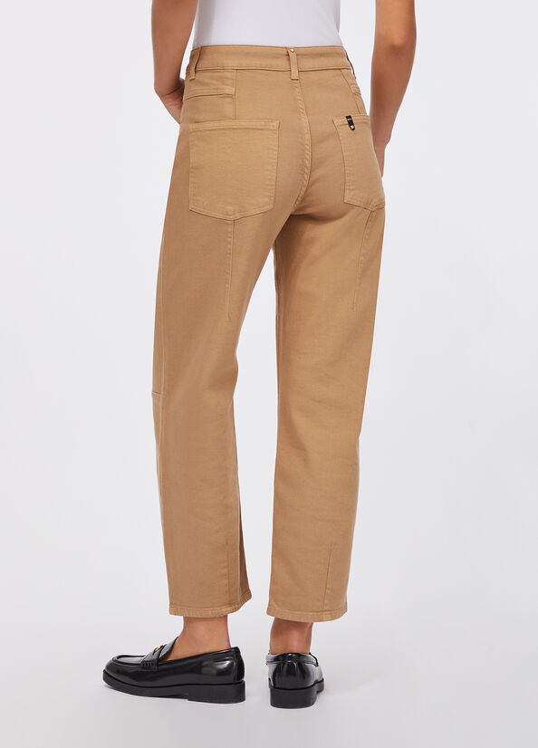 Pantaloni carrot fit a vita alta