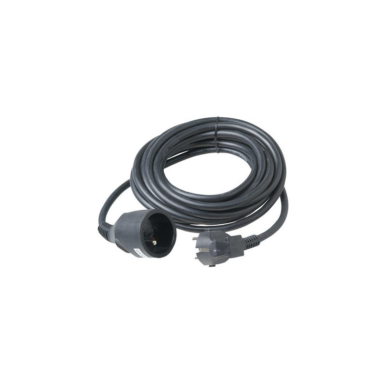 Allonge électrique en PVC noir 3G1.5 5 m PROFILE