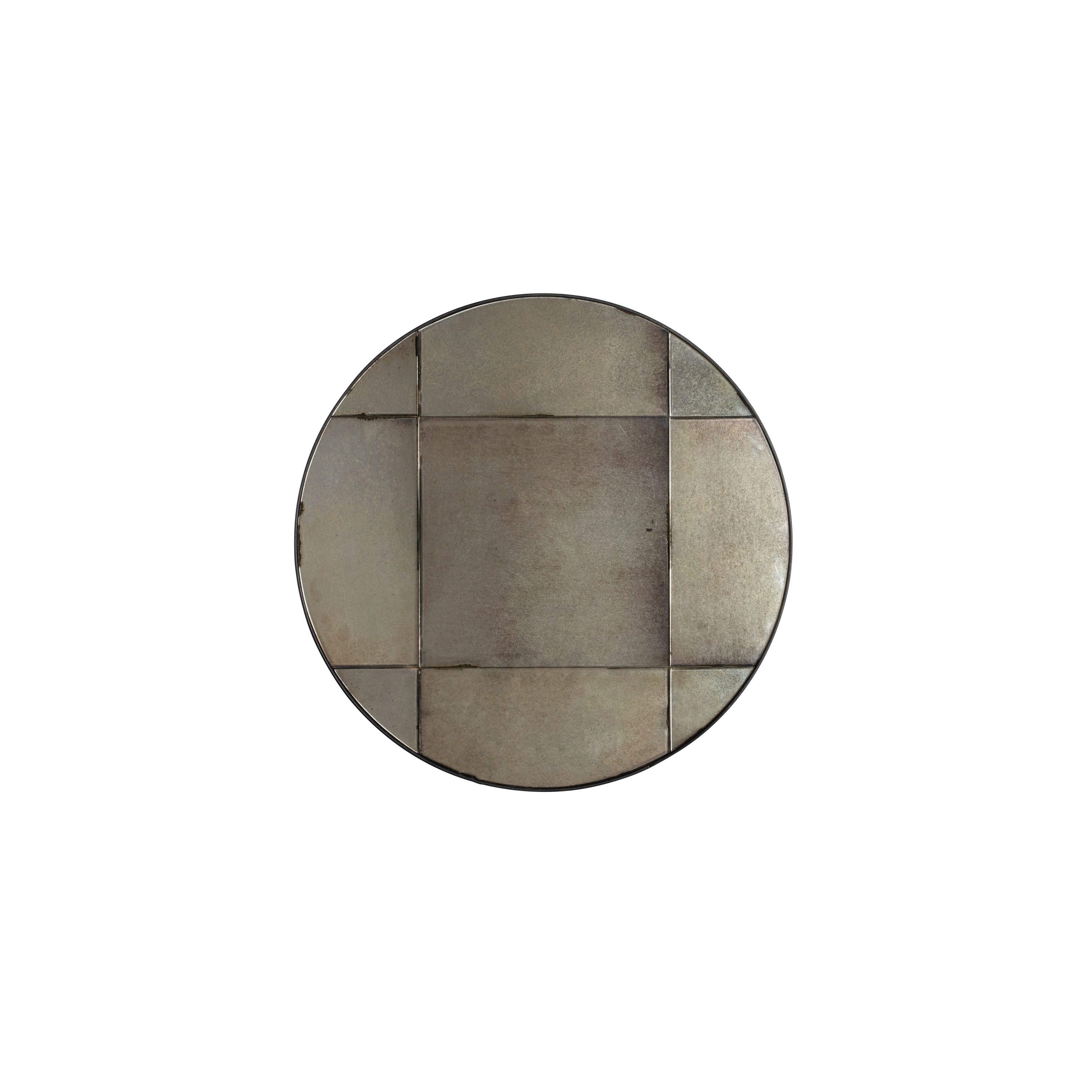 Dutchbone Mado Spiegel/ Wandspiegel Rond 60x60 cm (M) - Zwart