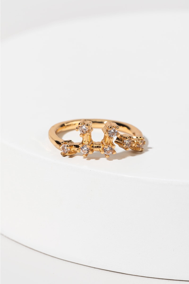 Zodiac Constellation CZ Ring