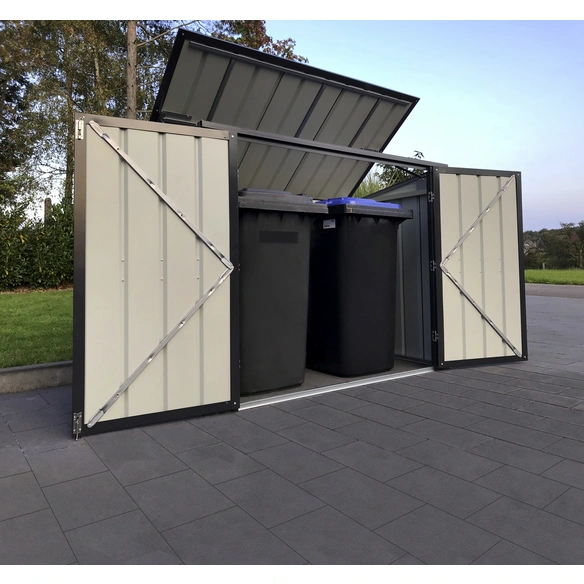 Gerätehaus »Easy 5x3«, Stahl, Pultdach, 1,62 m², BxT: 174 x 101 cm, anthrazit