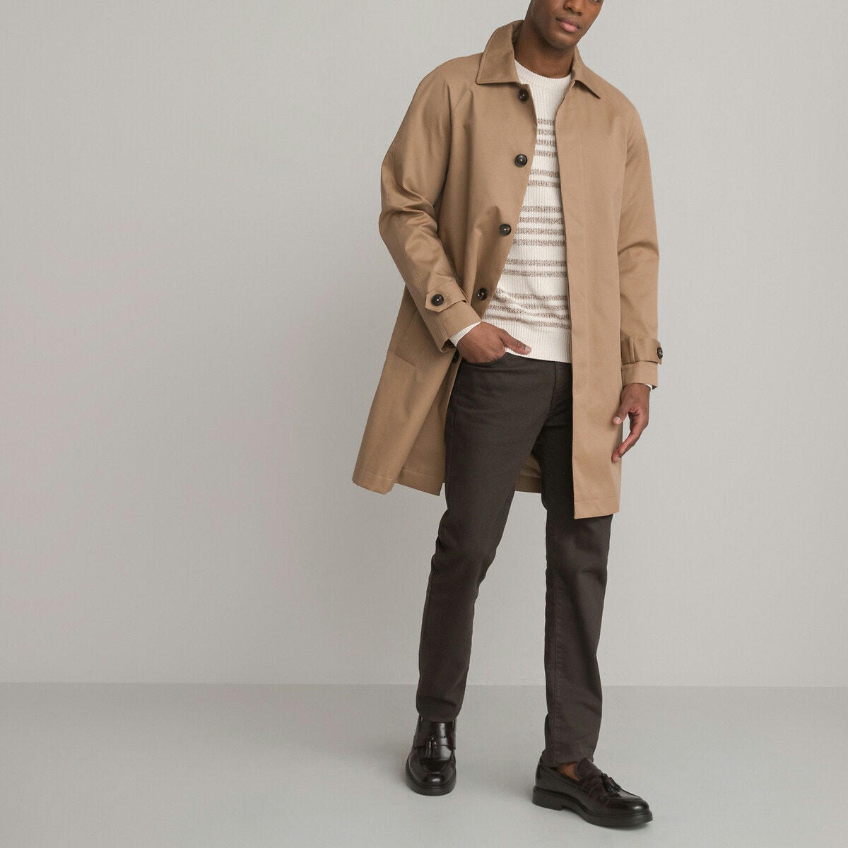 Pull en coton bio col rond en grosse maille