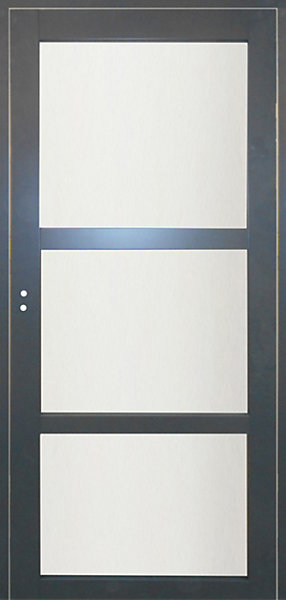 Bloc Porte Blakeria Gris Anthr Vitrée H204 X L83 Cm Côte Tableau P.droit Gd Menuiseries