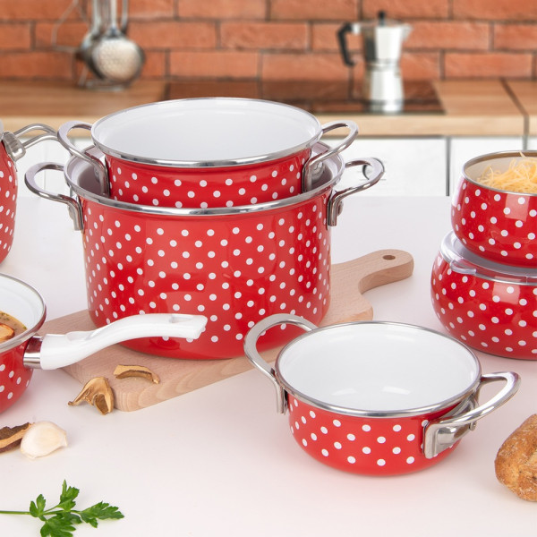 Garnek emaliowany TECKA 14 cm, 650 ml