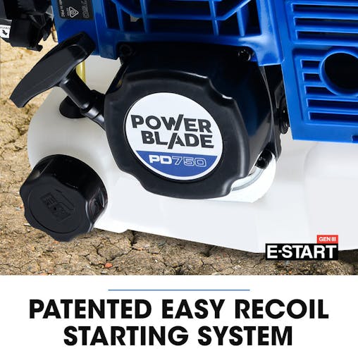 NNEMB PD750 52cc 2-Stroke Petrol Post Hole Digger, 200mm Auger w/ 600mm Extension Shaft