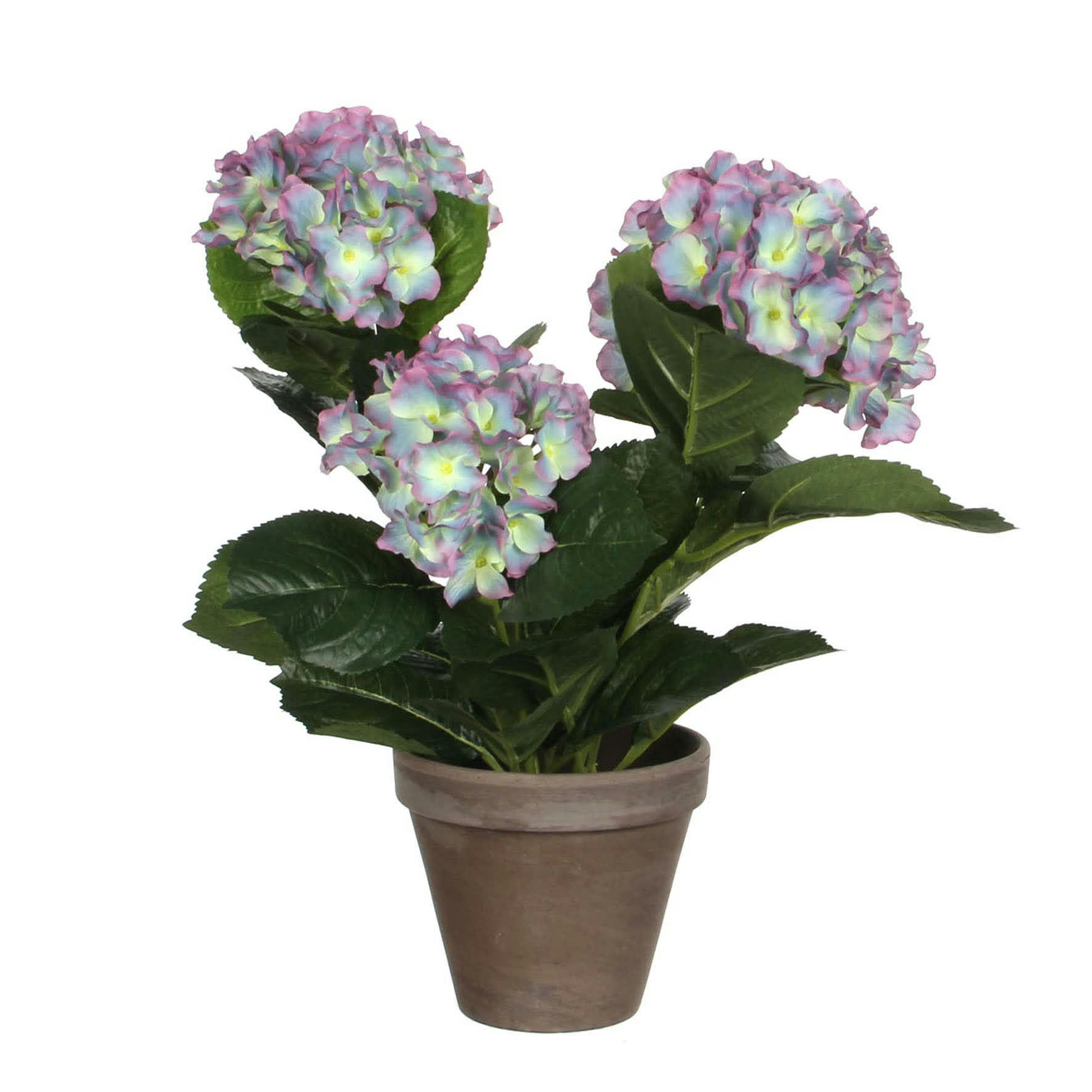 - Hortensia artificielle violet en pot H40
