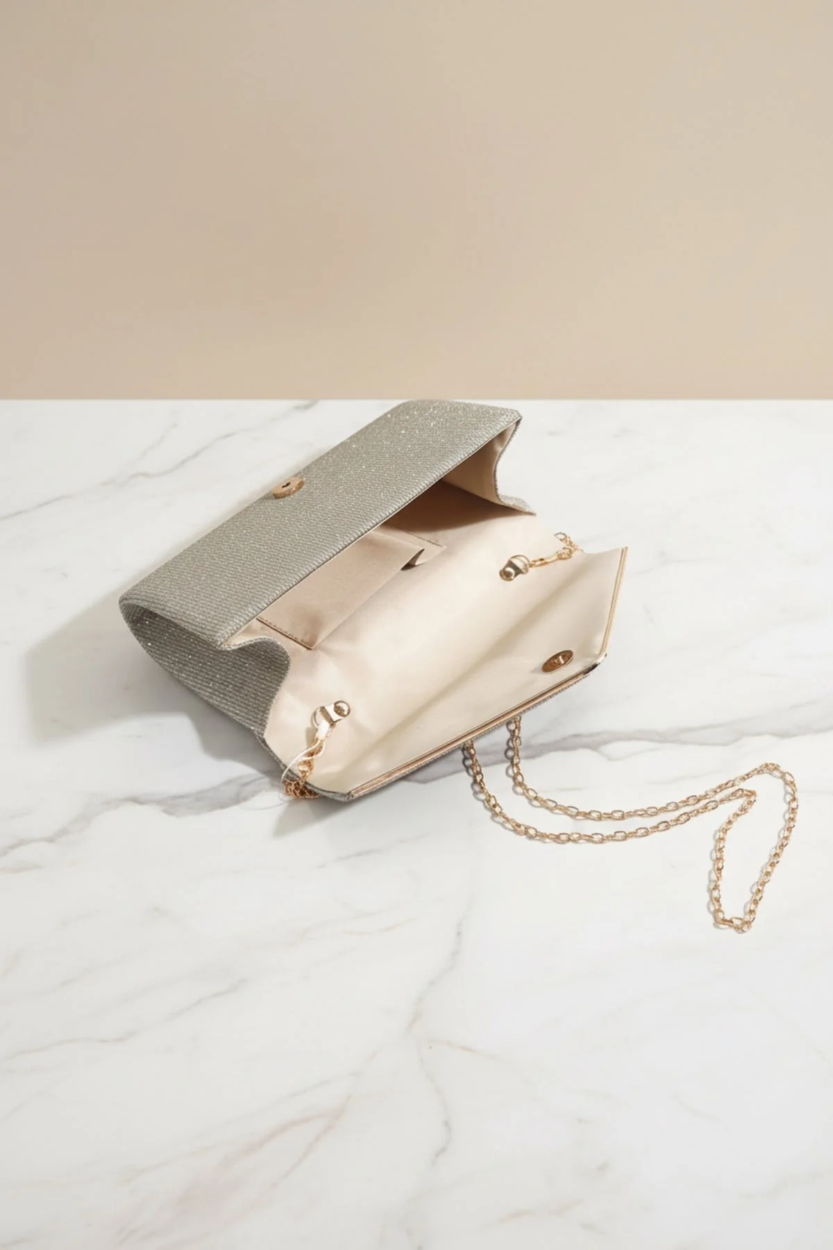 Gold Envelope Clutch Bag
