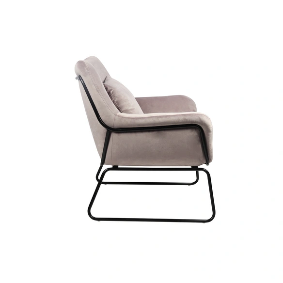 Relaxsessel, BxH: 68 x 82 cm, Samt (100% Polyester)/Metall