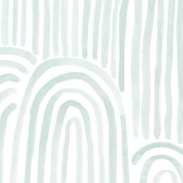 Papier peint vinyl intissé Les aventures Nina arche bleu glacier L.1005 x l.53cm Lutèce