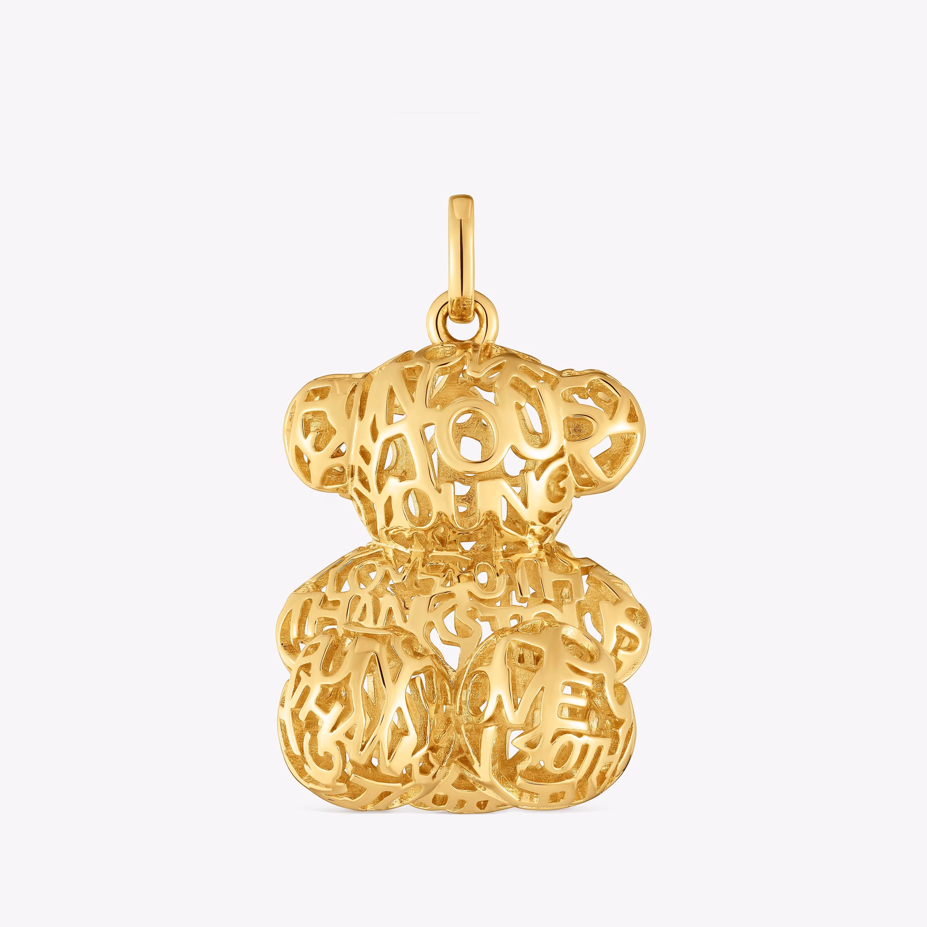 Colgante oso calado con baño de oro 18 kt sobre plata Bold Bear