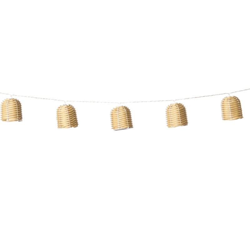 Slinger met 10 solar lampjes - bruin - 335 cm