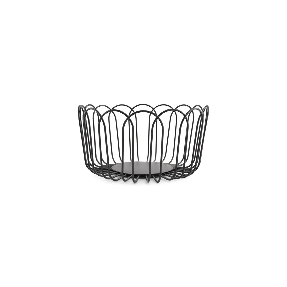 Ona - Draadmand 19xH10cm zwart Flores
