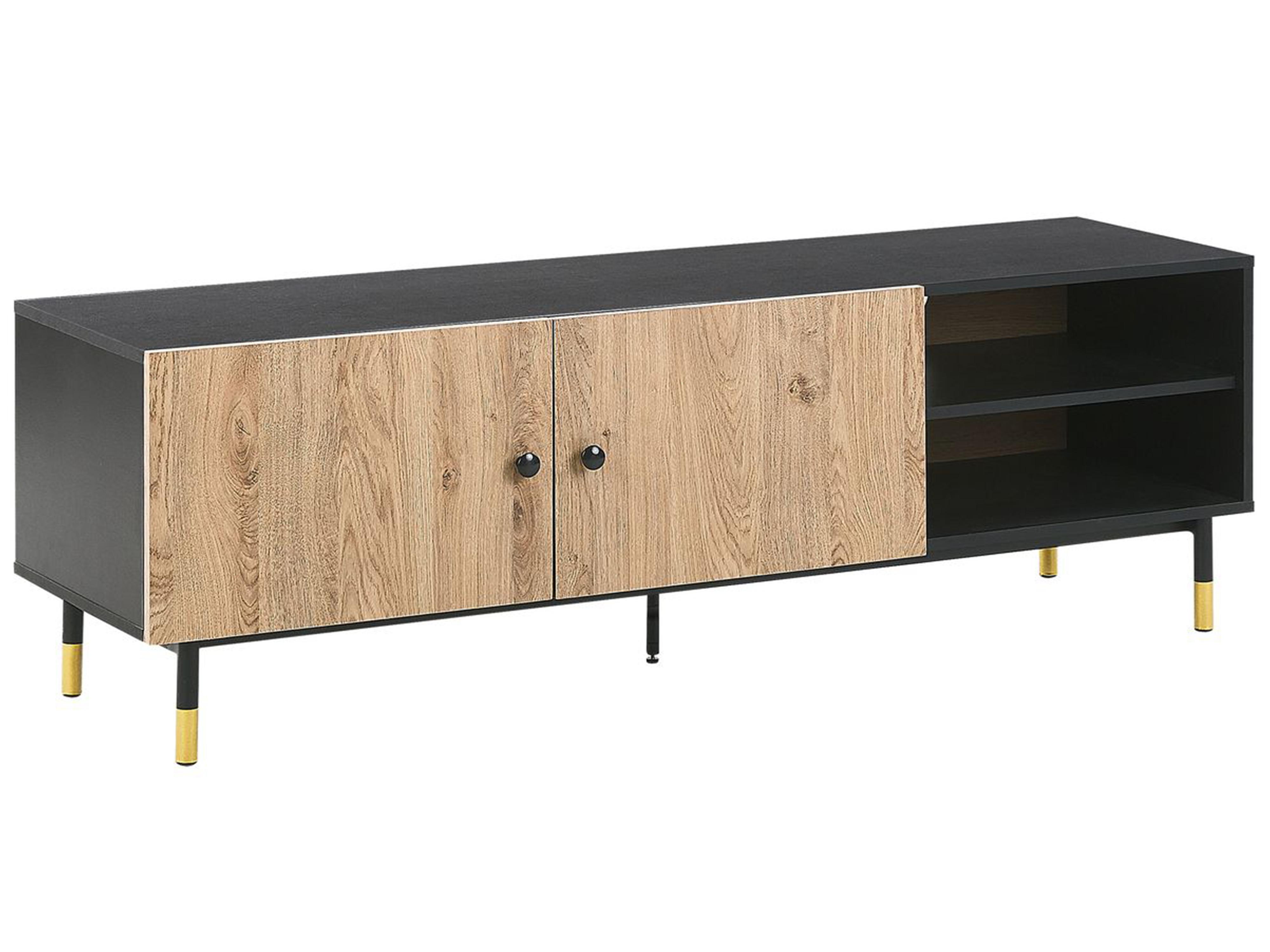 Home Office Desk ABILEN Light Brown 120 cm 60 cm with Drawers