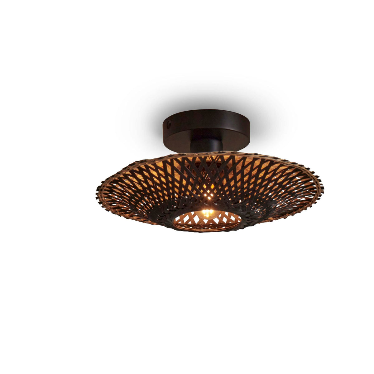 GOOD&MOJO plafonnière Kalimantan - zwart - Ø30cm