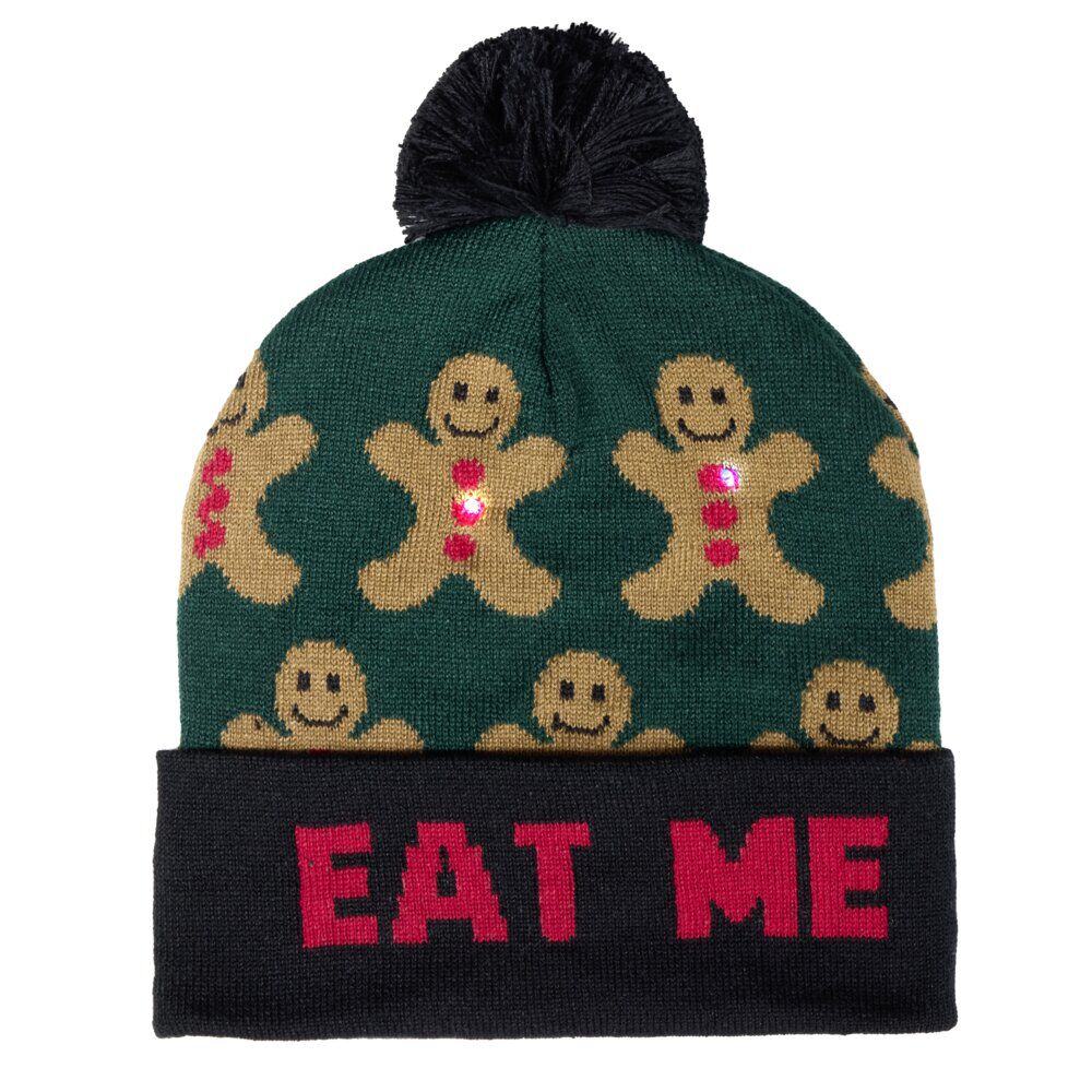 Bonnet lumineux pour adulte motif de No&euml;l (3 modèles)