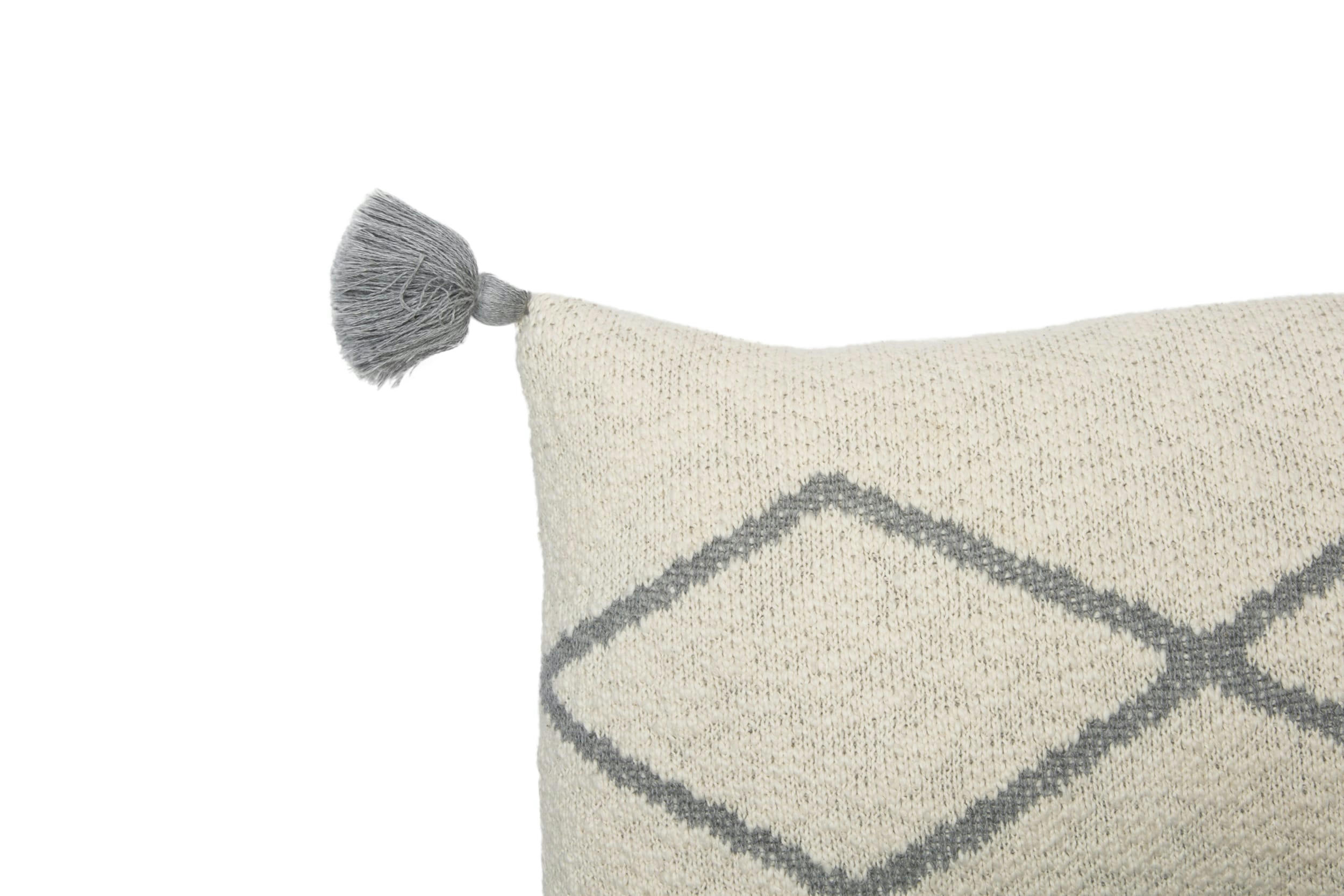 OASIS - Coussin en coton gris 25x40