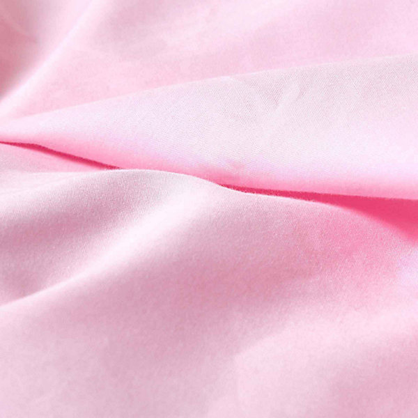Drap plat uni 100 % coton égyptien 200 fils rose, 230x255 cm - HOMESCAPES
