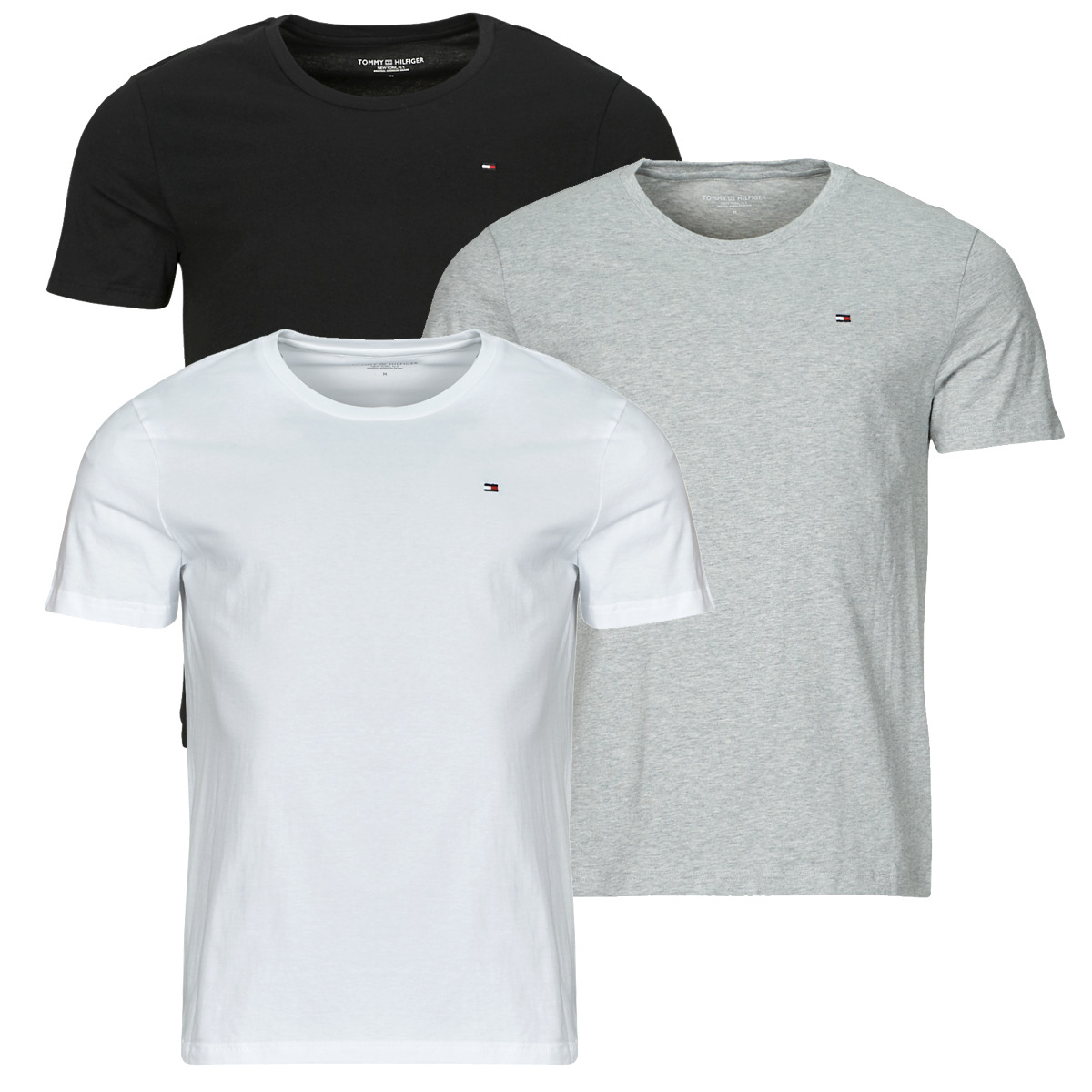 Tommy Hilfiger - 3P SS TEE X3 - White / Black / Grey