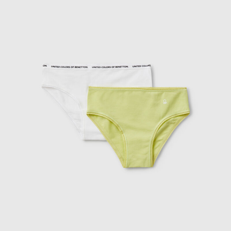 Two pairs of underwear in stretch cotton