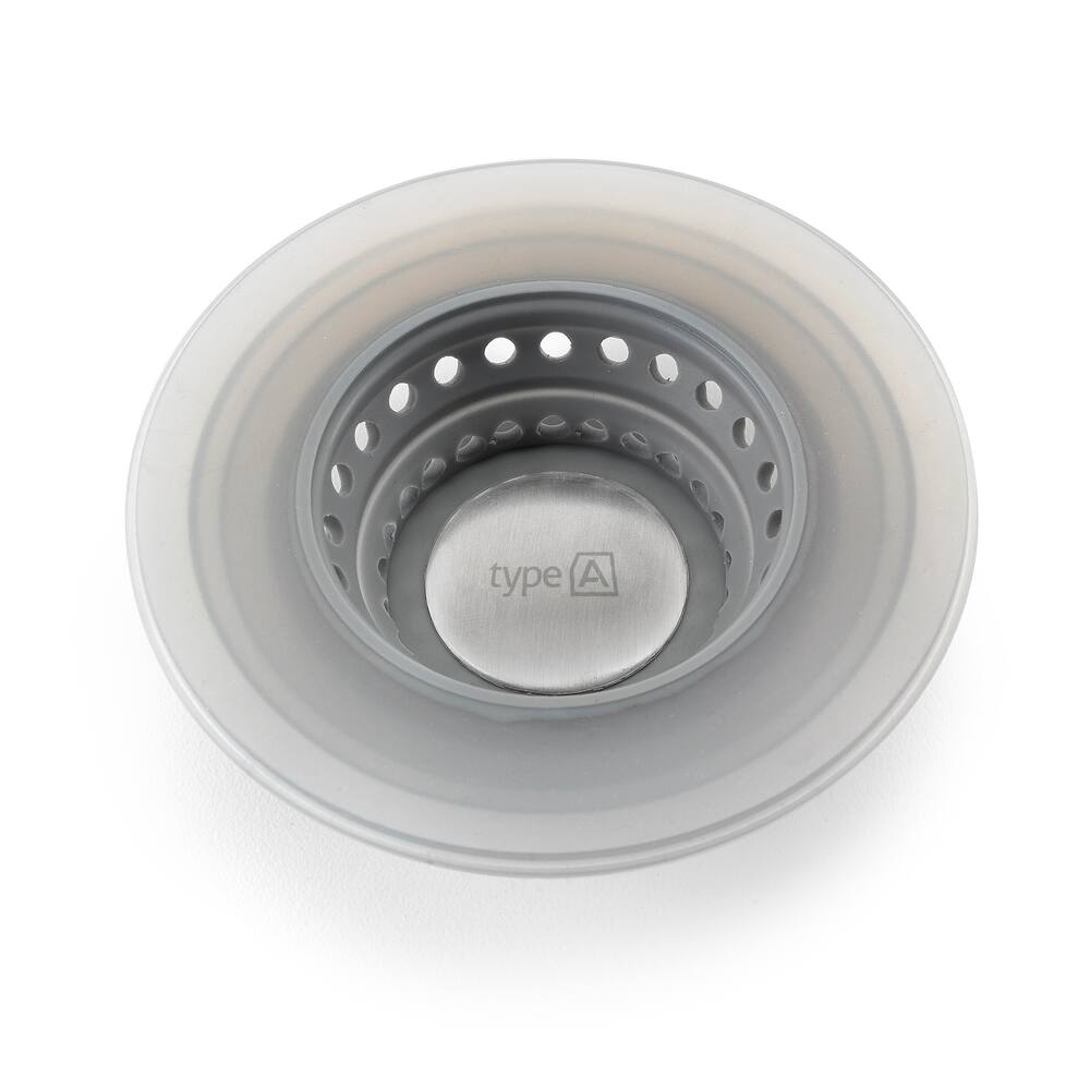 Type A Flex Silicone Kitchen Sink/Drain Strainer & Food Catcher, Clear