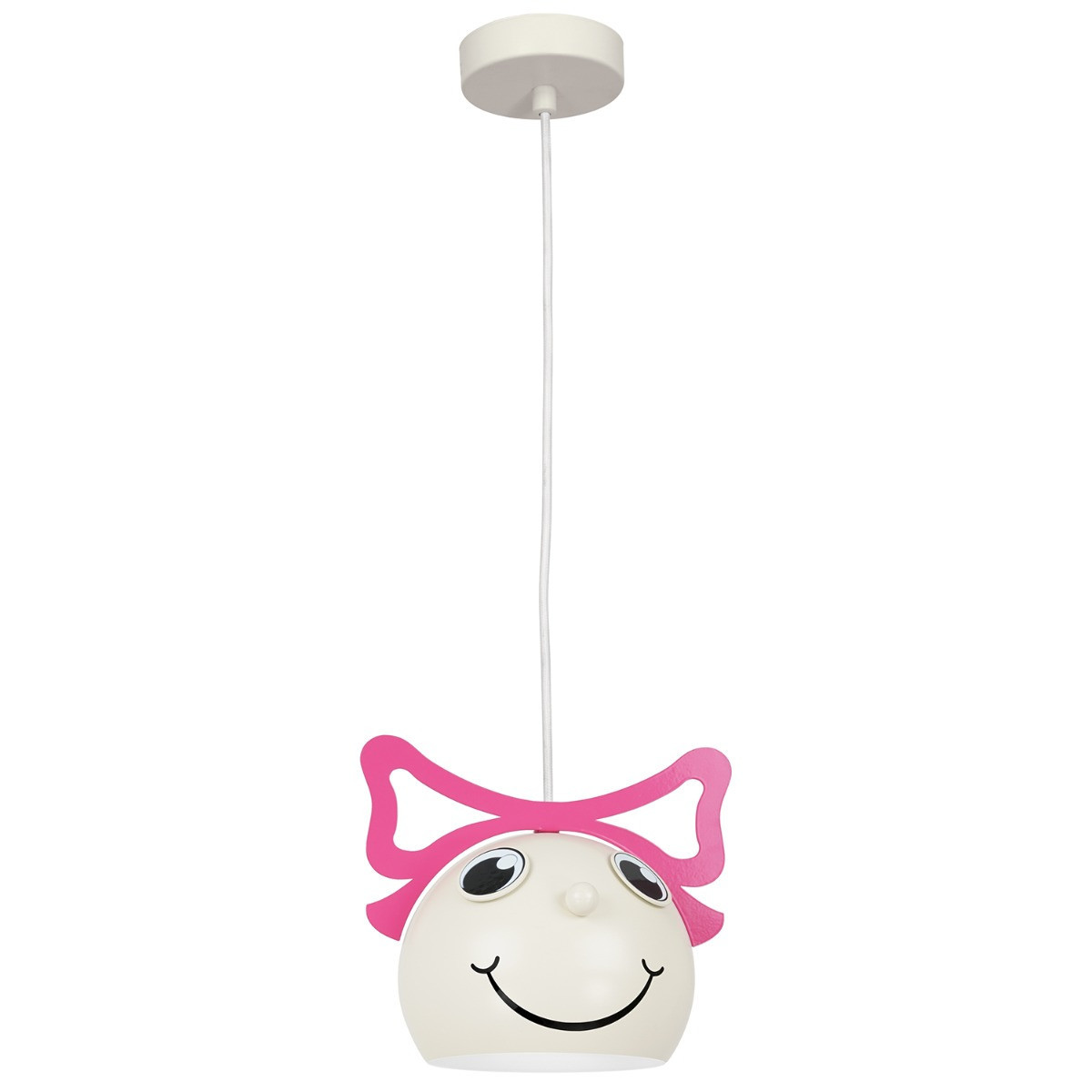 Lampa wisząca kremowo-różowa Bambini 1xE27x15W Luminex