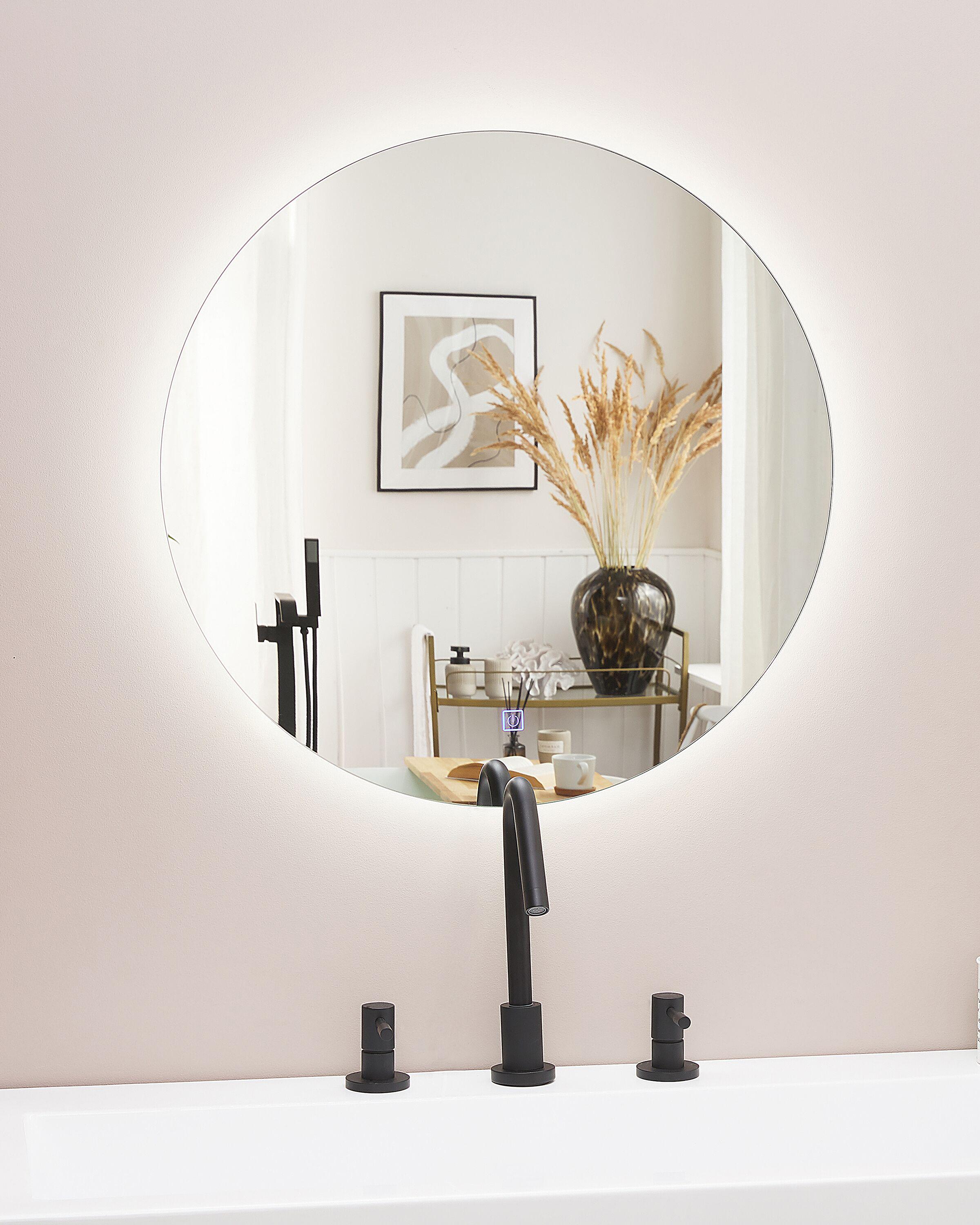 LED Bathroom Mirror CALLAC 60 cm 60 cm Silver