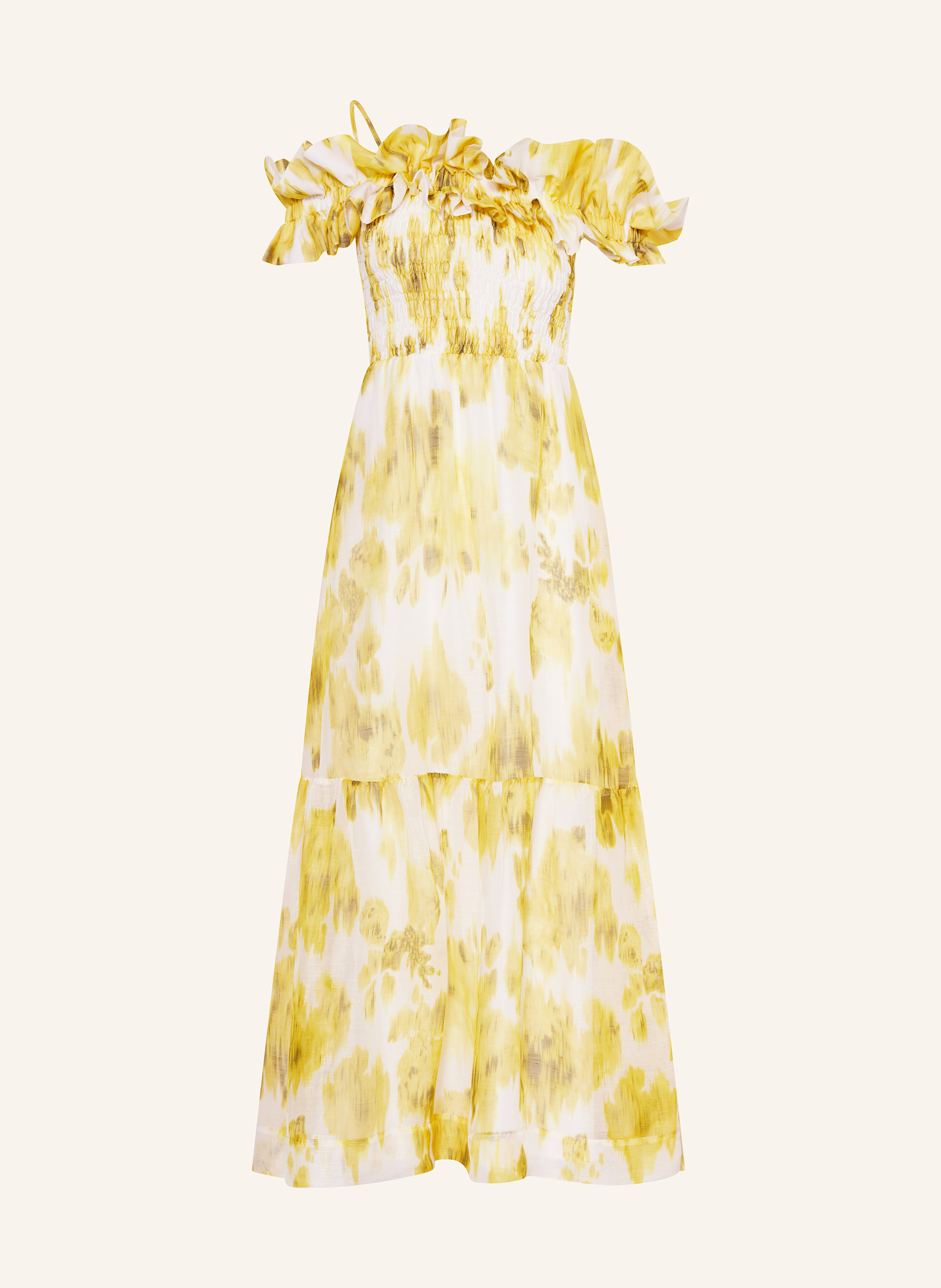 MARYAN MEHLHORN Strandkleid SOFT FOCUS FLORALS mit Leinen und Seide