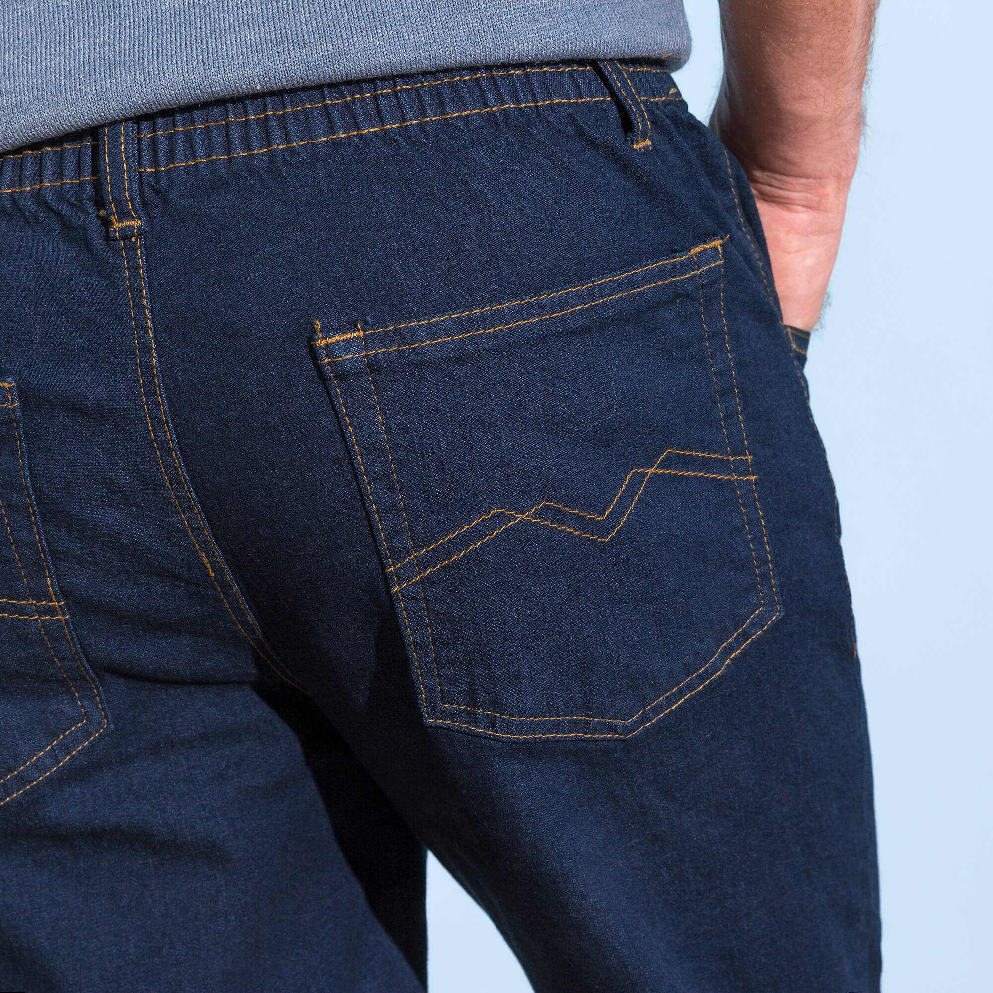 Jean droit ceinture élastiquée - L30