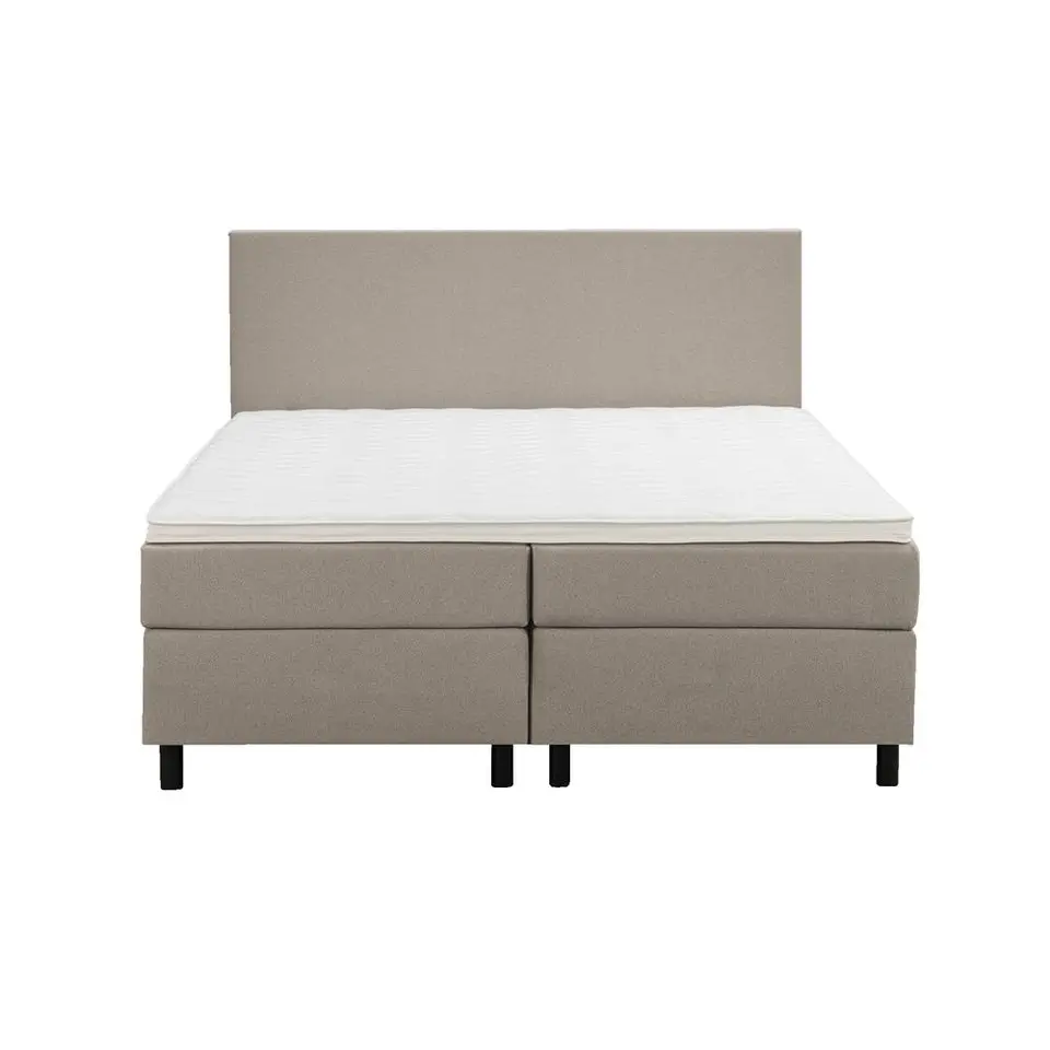 Boxspring Liv egaal - beige - 180x200 cm - ronde poot