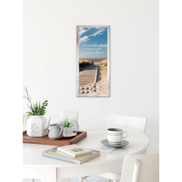 Gerahmtes Bild, ca. 23x49 cm, Motiv: 23965