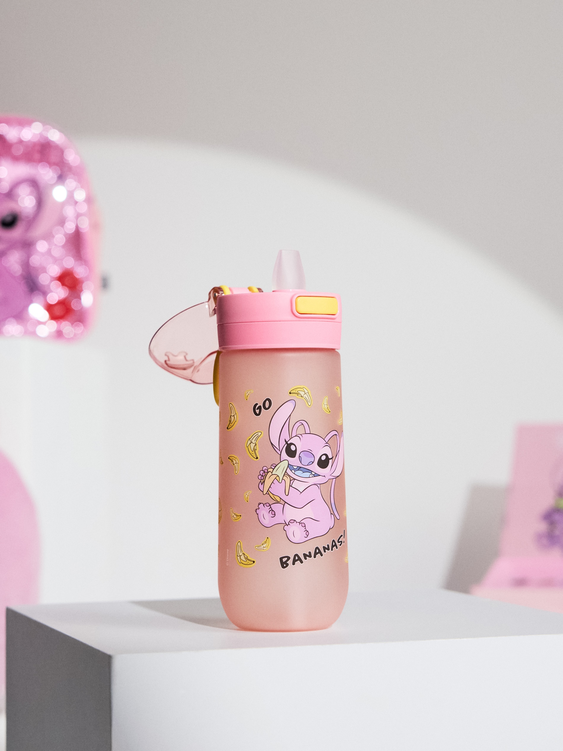 Bidon z uchwytem i słomką Lilo & Stitch