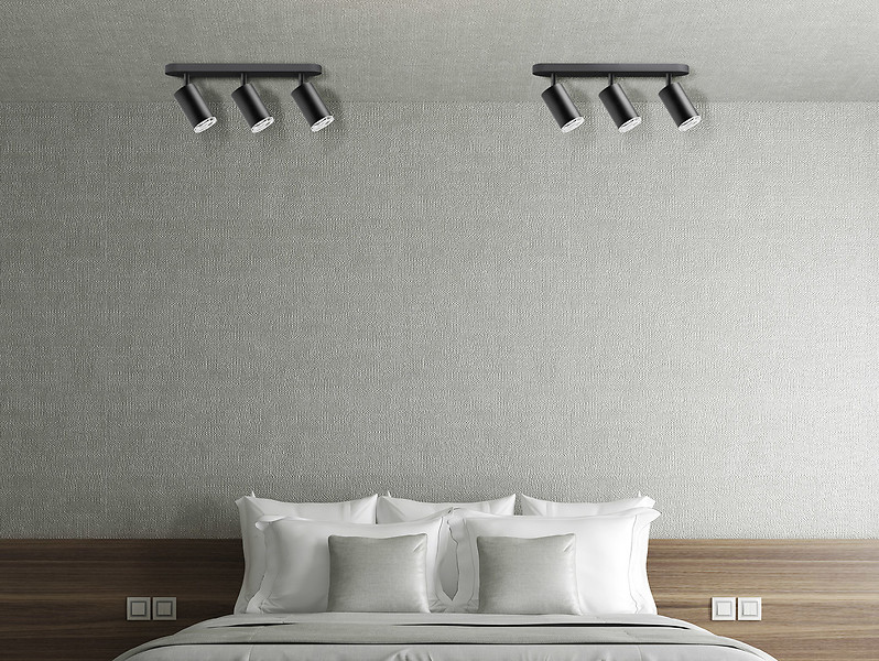 Lampa sufitowa Turyn 3-punktowy spot aluminiowy czarny