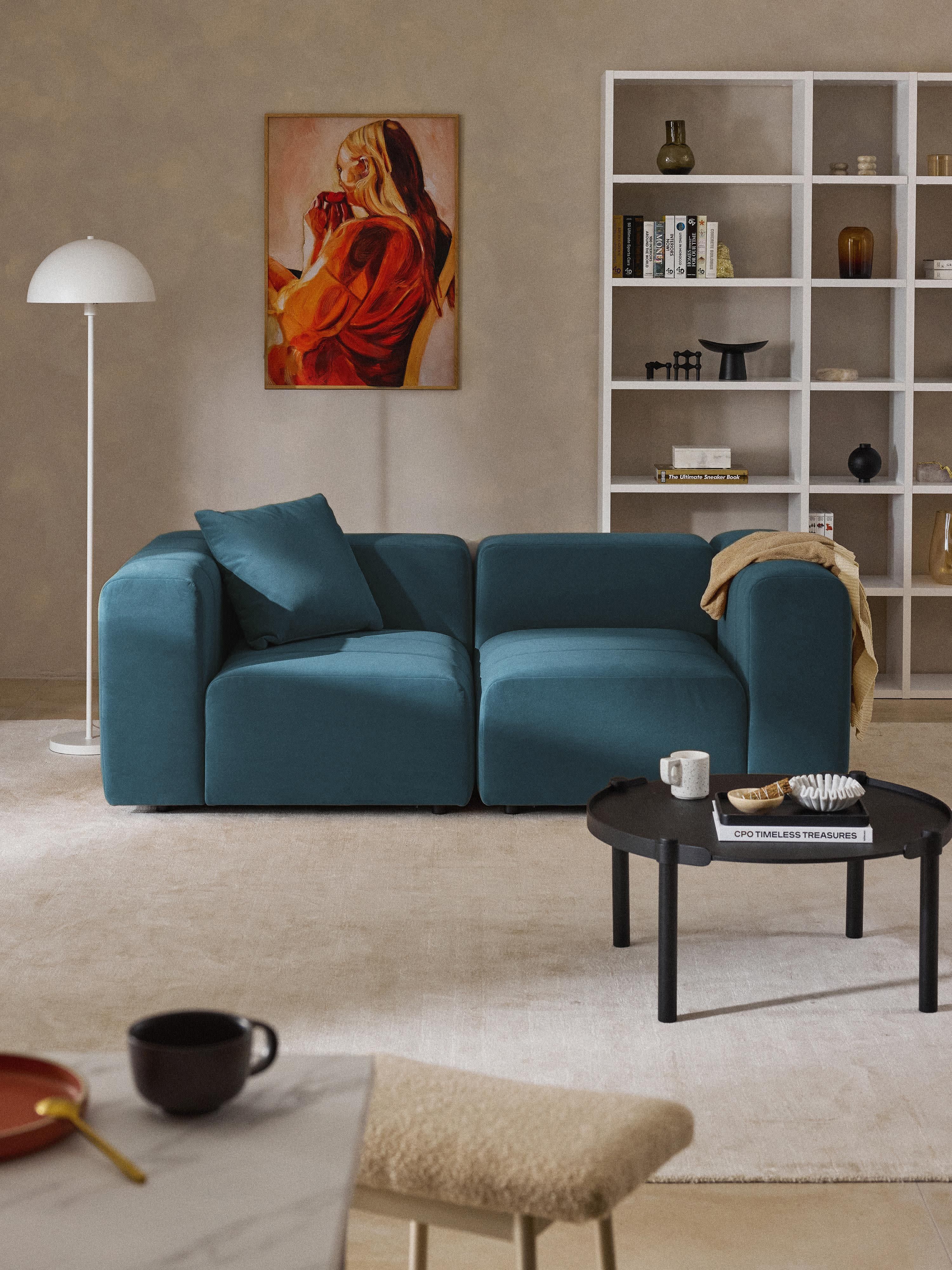Modulares Samt-Sofa Lena (3-Sitzer)